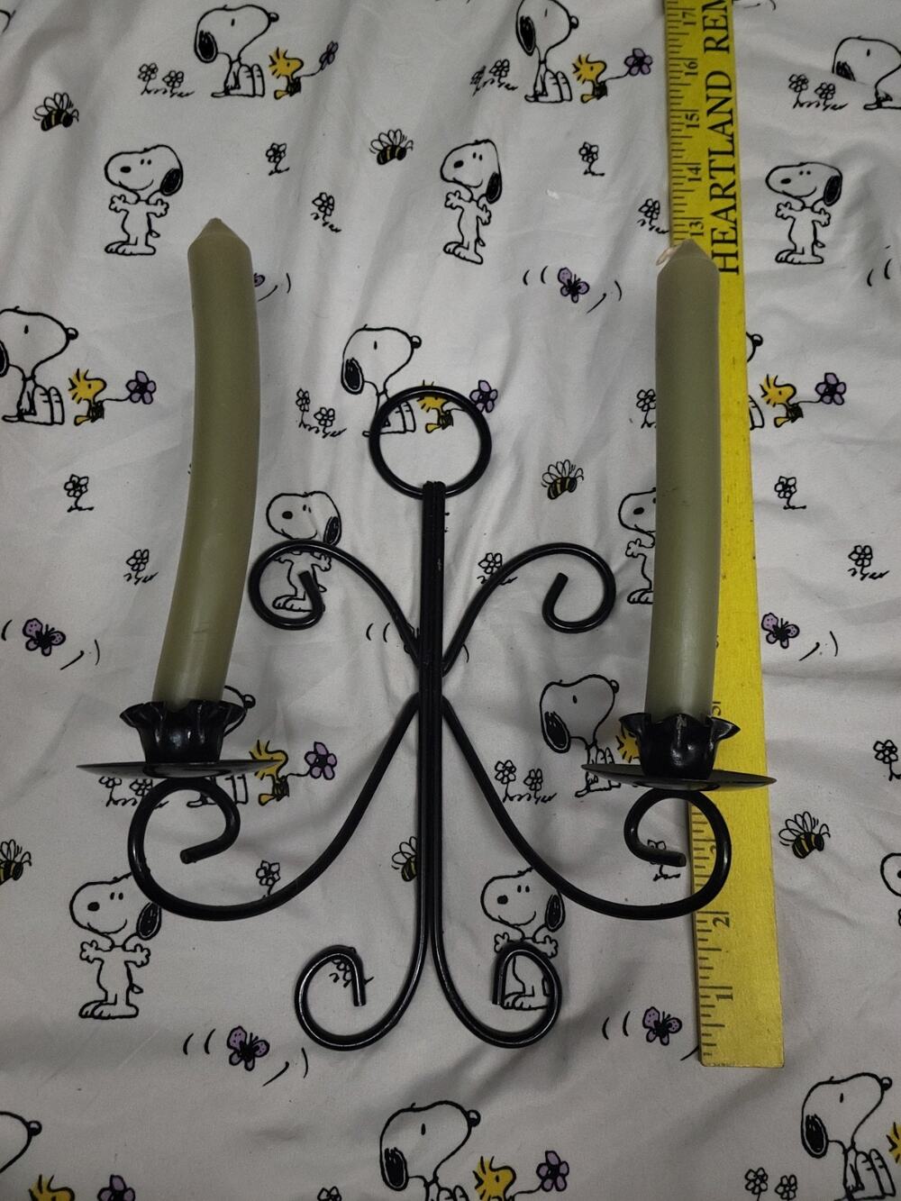 Retro Cottage Metal Wall Candle Sconce